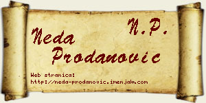 Neda Prodanović vizit kartica